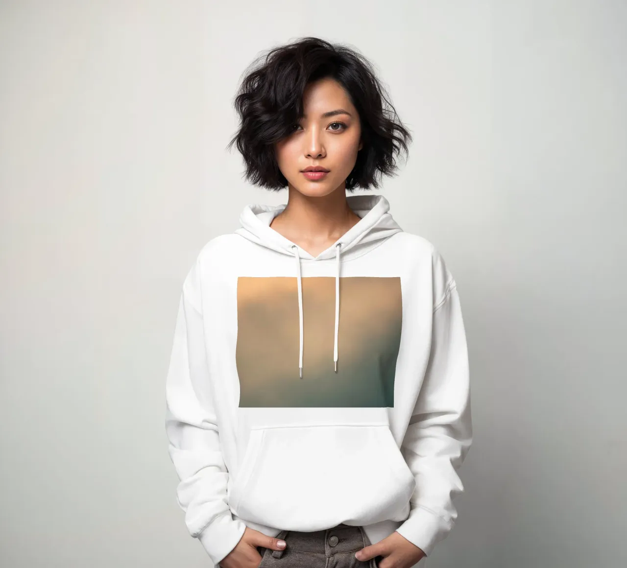 Soft abstract cloud pattern creating a tranquil hoodie by DesignDoodle