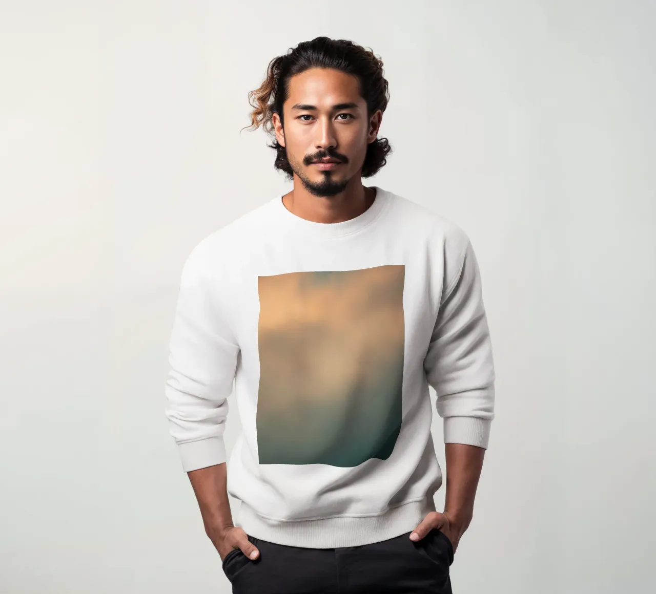 Weiches abstraktes Wolkenmuster, das eine ruhige Sweatshirt von DesignDoodle
