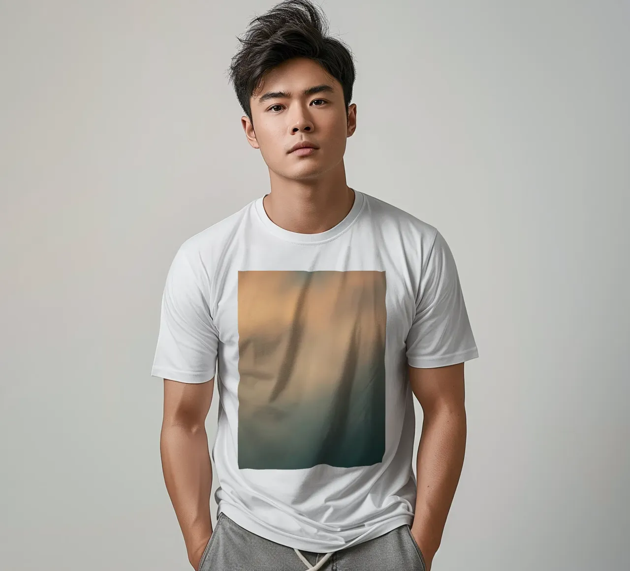 Weiches abstraktes Wolkenmuster, das eine ruhige T-Shirt von DesignDoodle