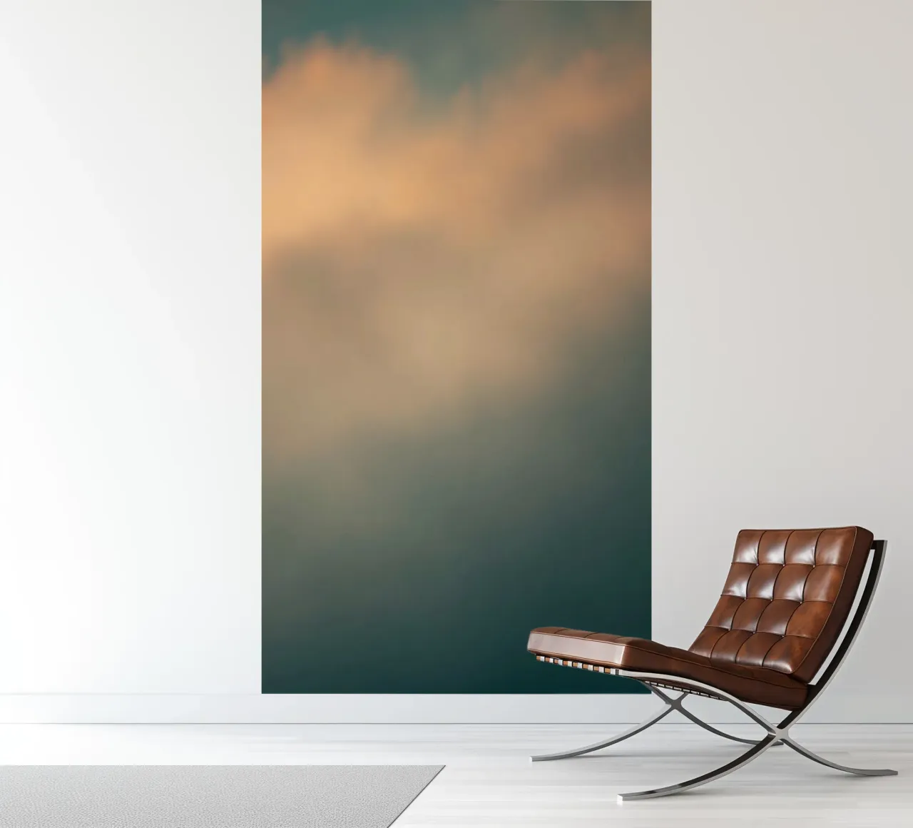 Zacht abstract wolkenpatroon creëert een rustige fotobehang van DesignDoodle