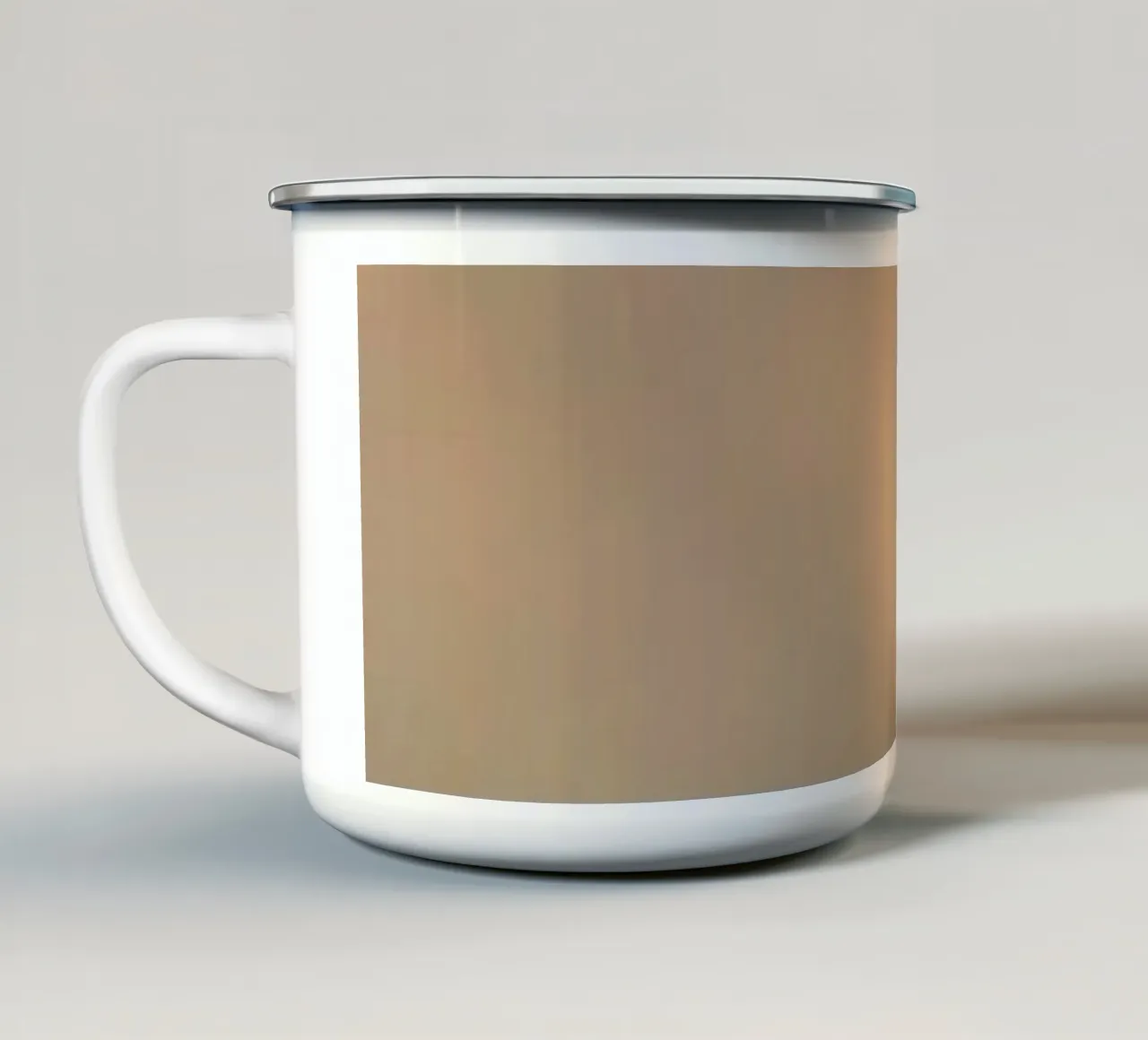 Soft abstract cloud pattern creating a tranquil enamel mug by DesignDoodle