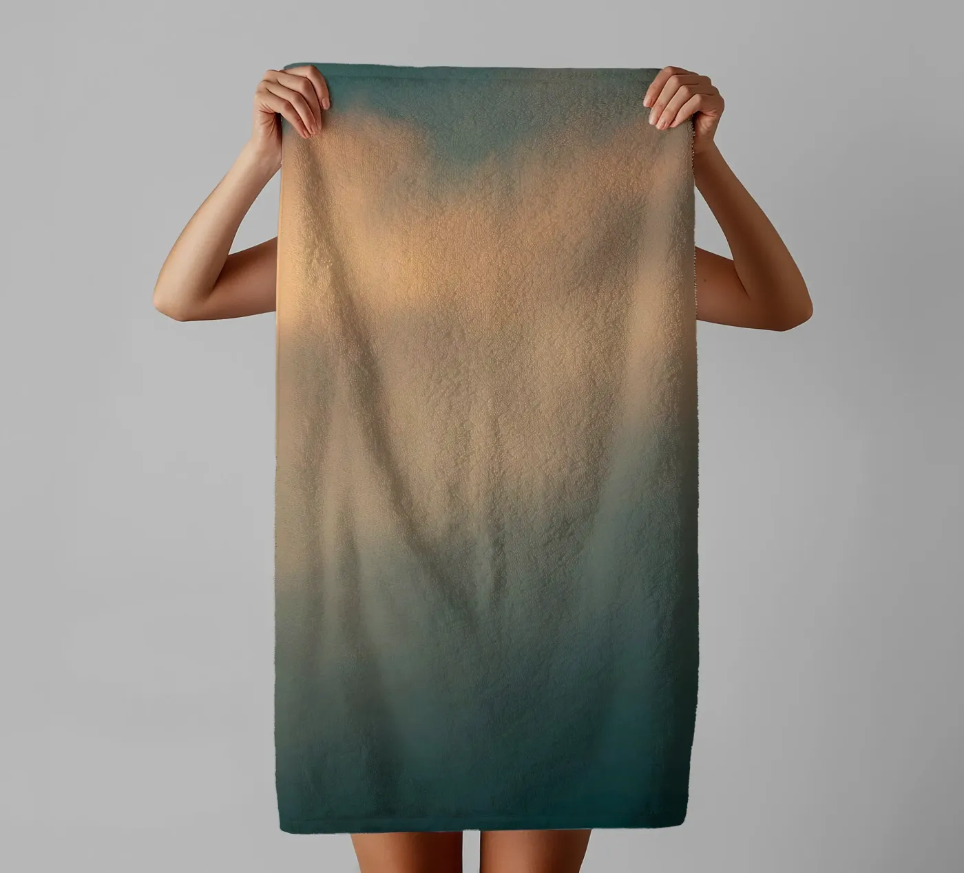 Soft abstract cloud pattern creating a tranquil towel by DesignDoodle