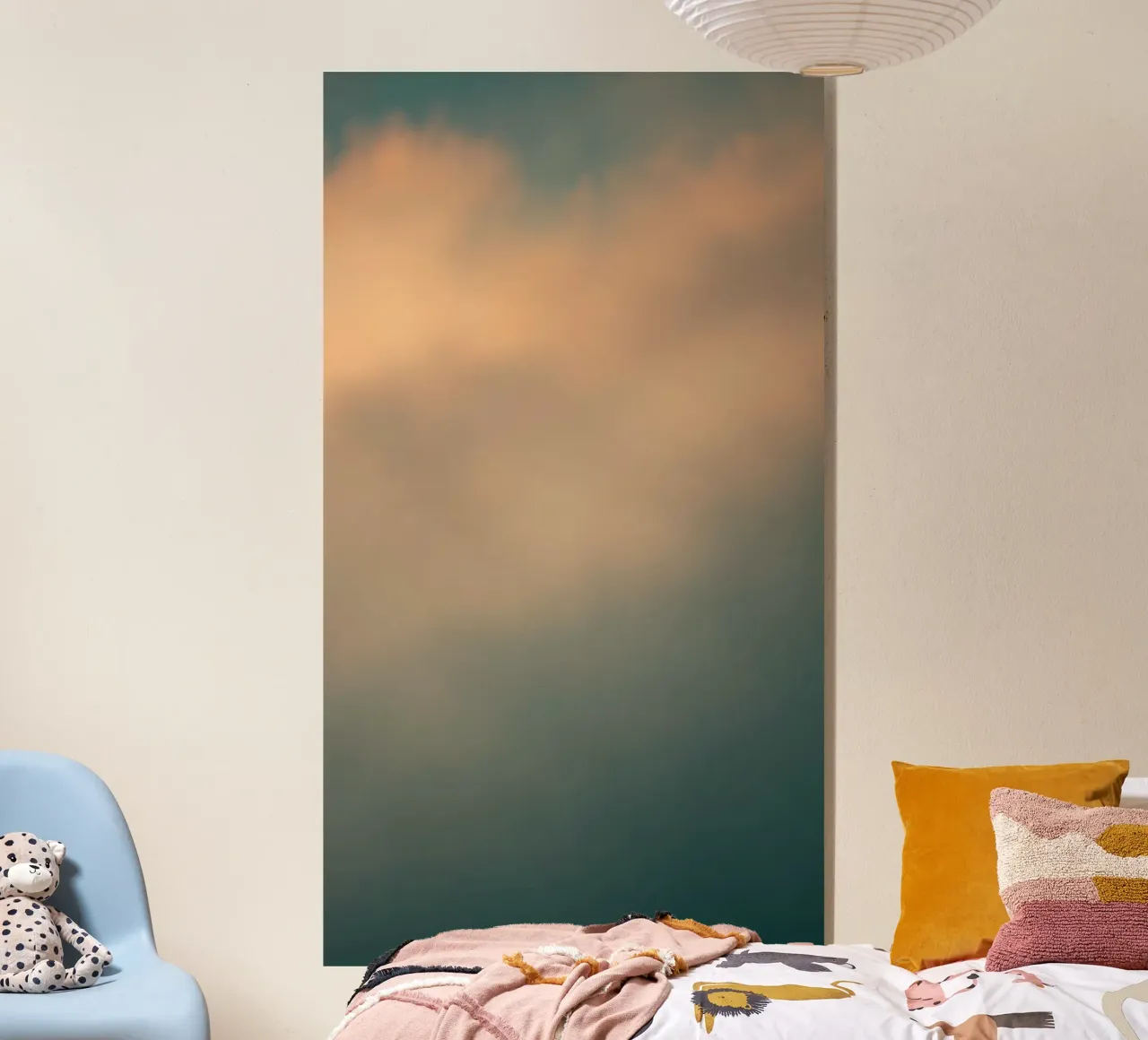 Motif abstrait et doux de nuages créant une atmosphère plexiglas de DesignDoodle