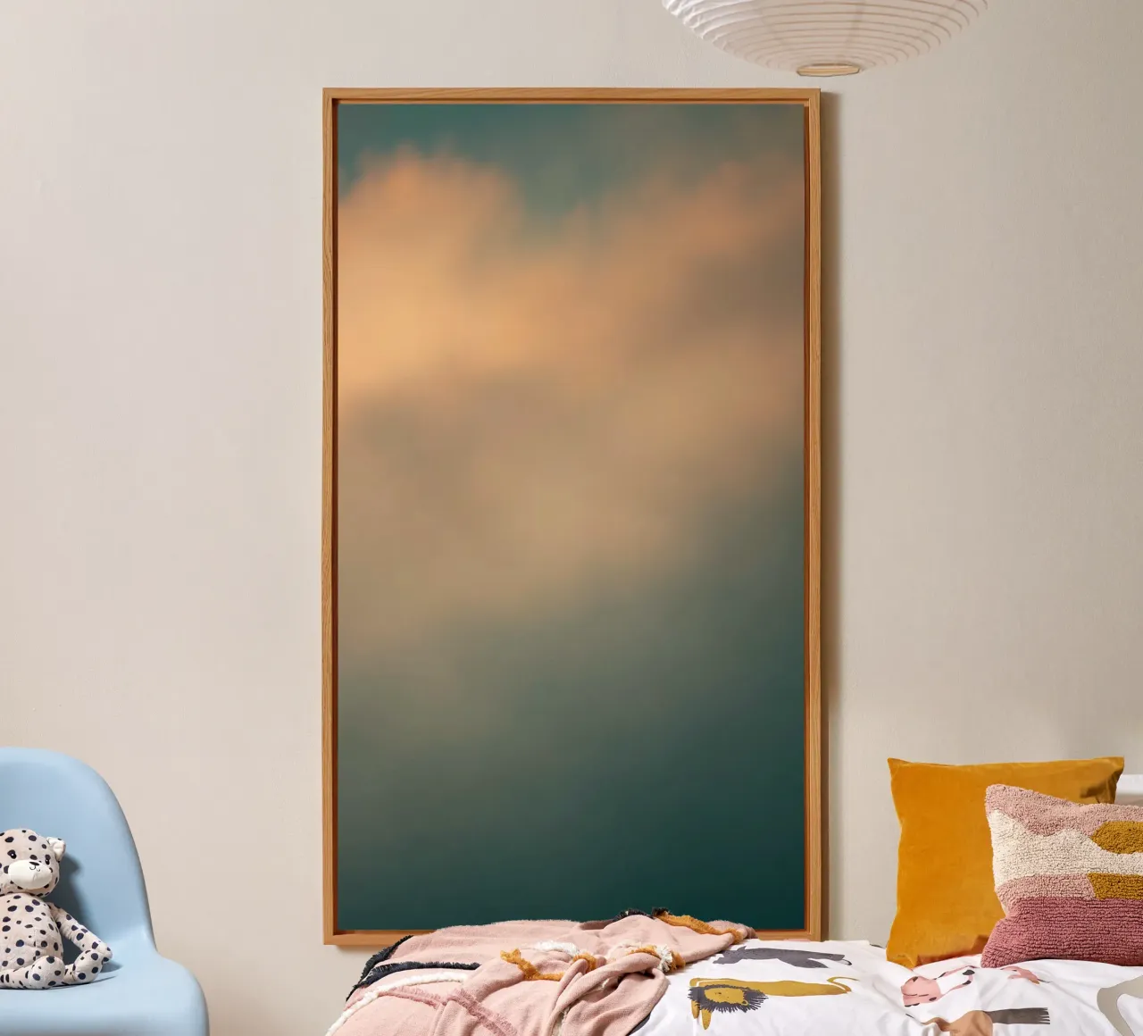 Weiches abstraktes Wolkenmuster, das eine ruhige Alu-Dibond von DesignDoodle