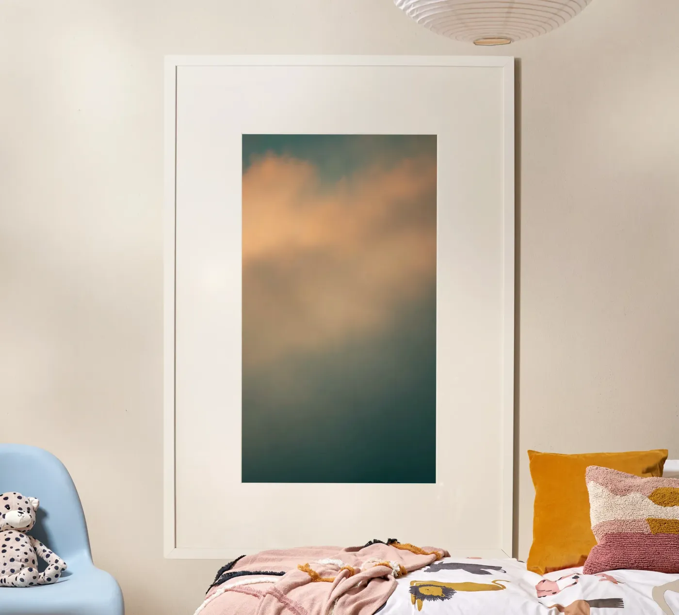 Soft abstract cloud pattern creating a tranquil poster by DesignDoodle