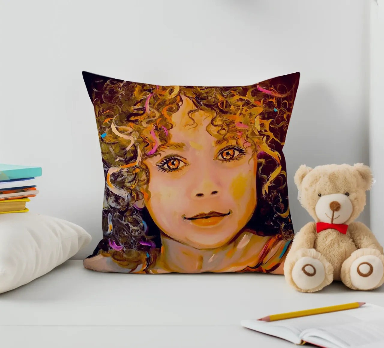 Soft smile cuscino da Happy 😃 Art 🎨 by Christine Schnoell