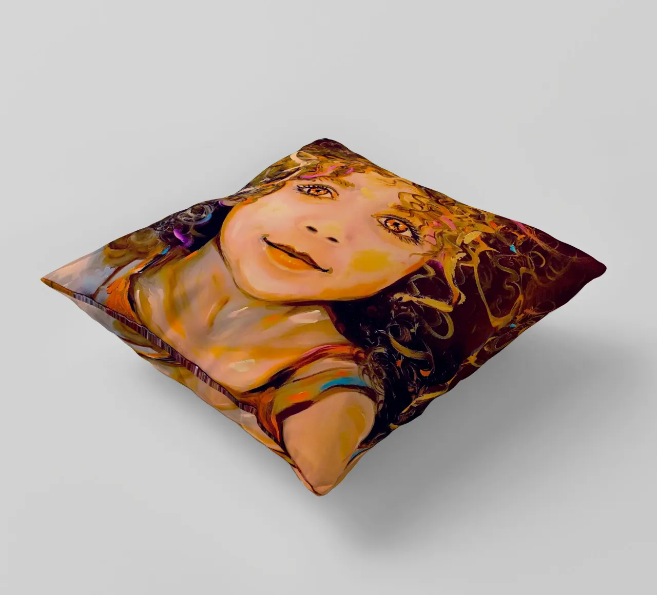 Soft smile cuscino da Happy 😃 Art 🎨 by Christine Schnoell