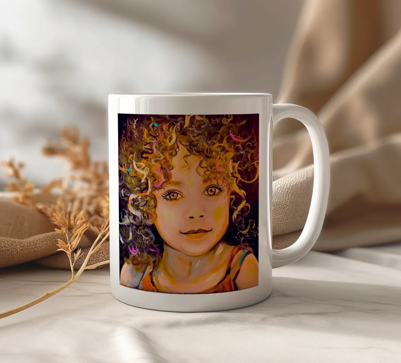 Soft smile tazza in ceramica da Happy 😃 Art 🎨 by Christine Schnoell