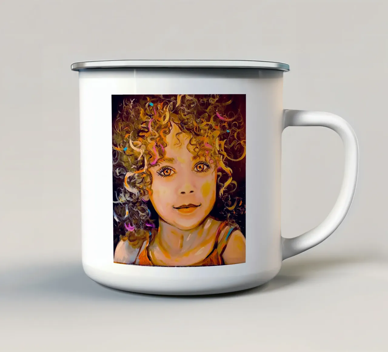 Soft smile tazza in smalto da Happy 😃 Art 🎨 by Christine Schnoell