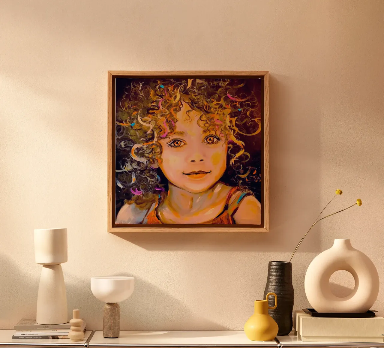 Soft smile canvas van Happy 😃 Art 🎨 by Christine Schnoell