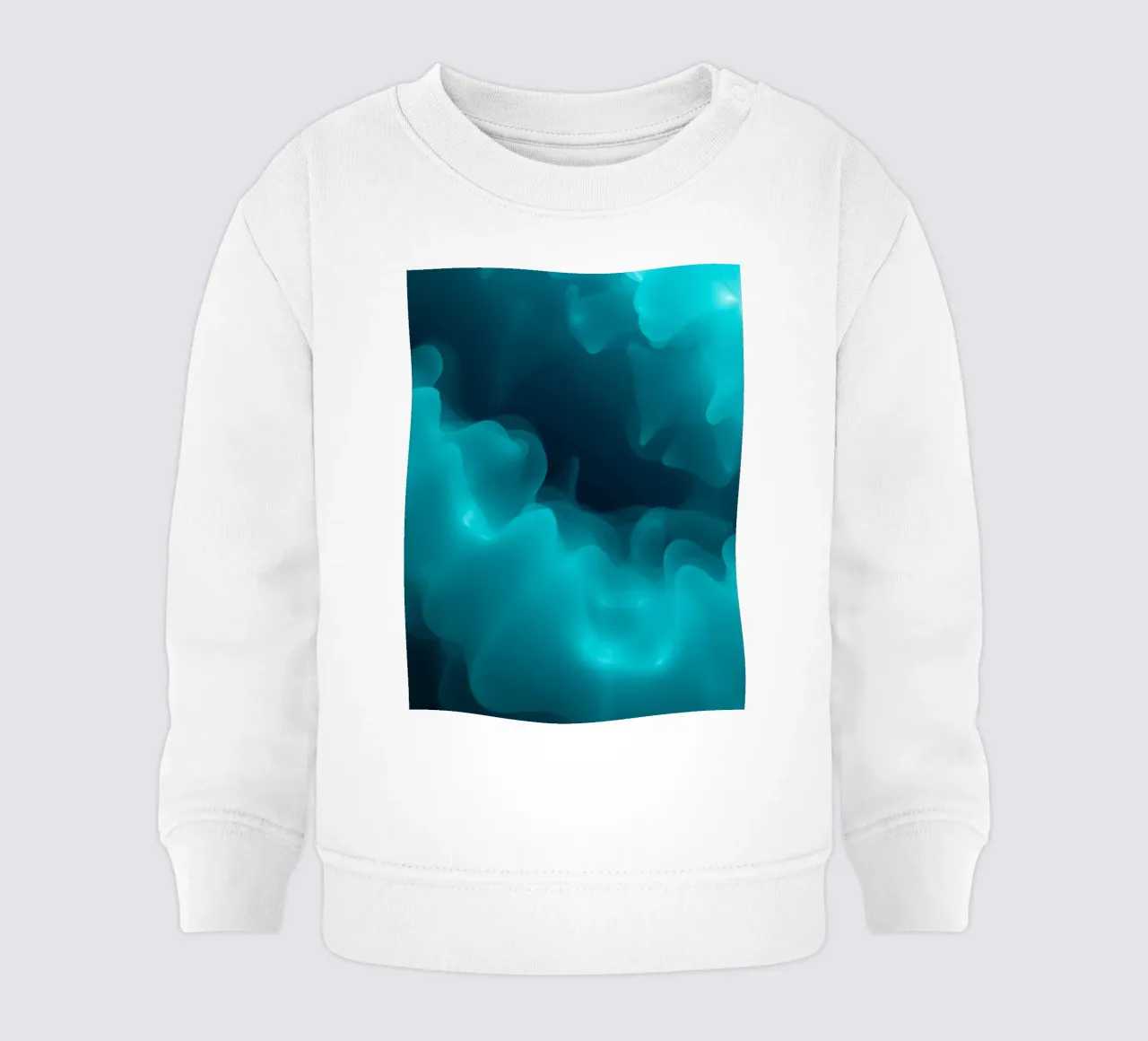 Abstract turquoise waves create calming wallpaper backgroud baby sweatshirt by DesignDoodle
