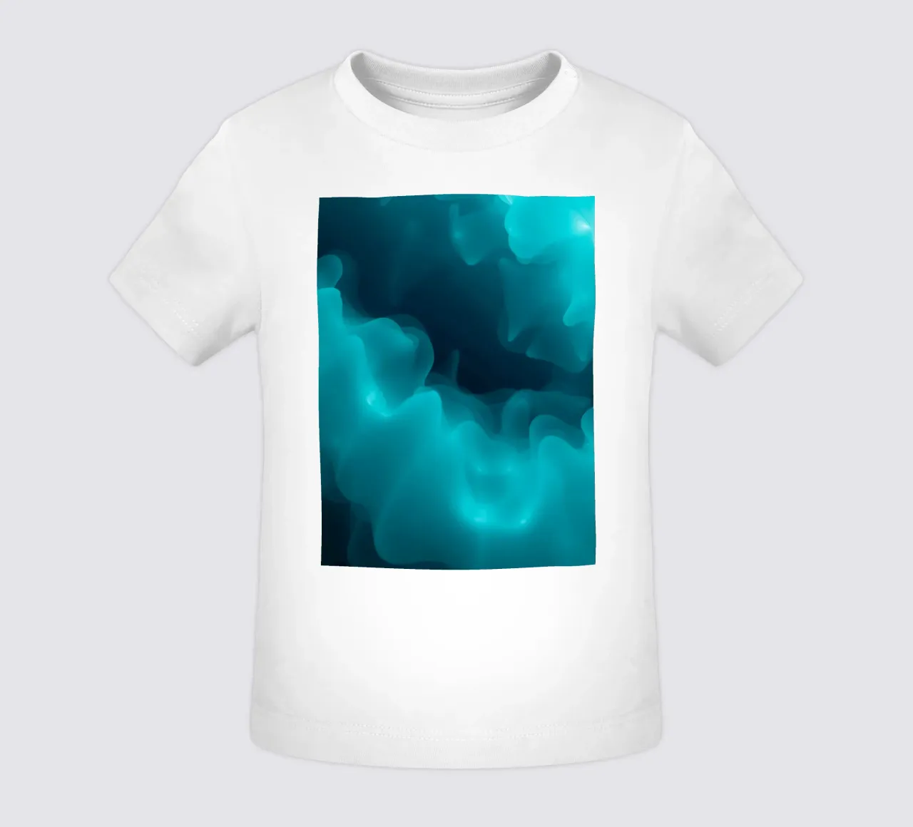 Abstracte turquoise golven creëren rustgevend achtergrondbehang baby t-shirt van DesignDoodle