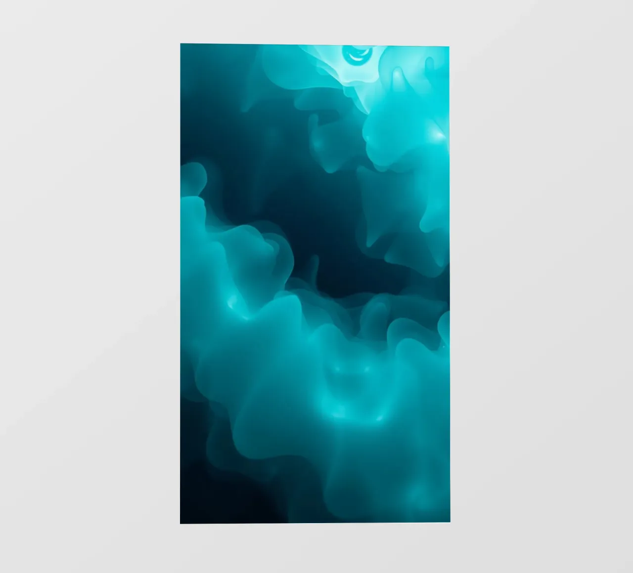 Abstract turquoise waves create calming wallpaper backgroud photo wallpaper by DesignDoodle