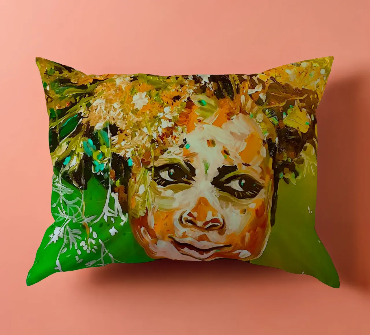 Blumenkind cuscino da Happy 😃 Art 🎨 by Christine Schnoell