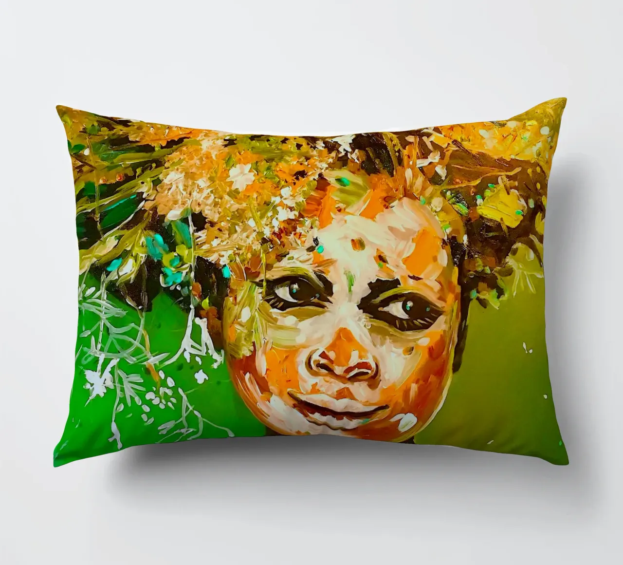 Blumenkind cuscino da Happy 😃 Art 🎨 by Christine Schnoell