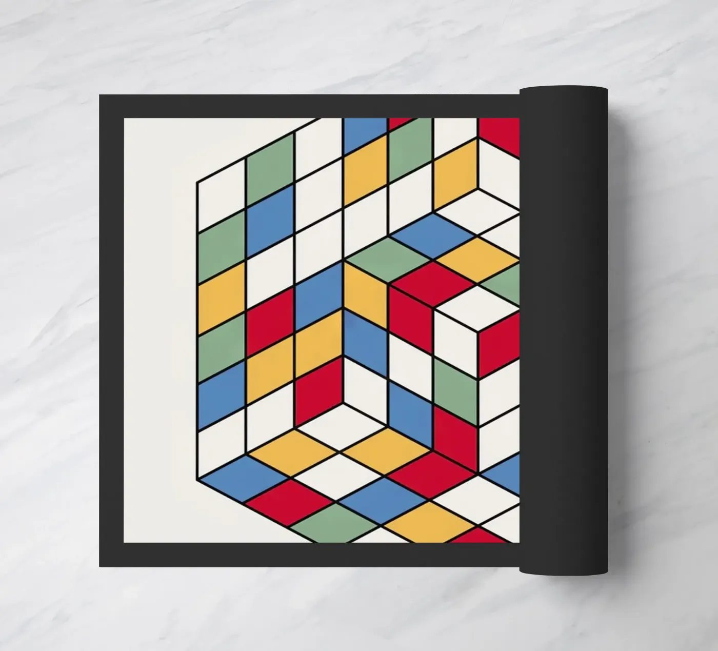 Cubique doormat by The Poster Kid