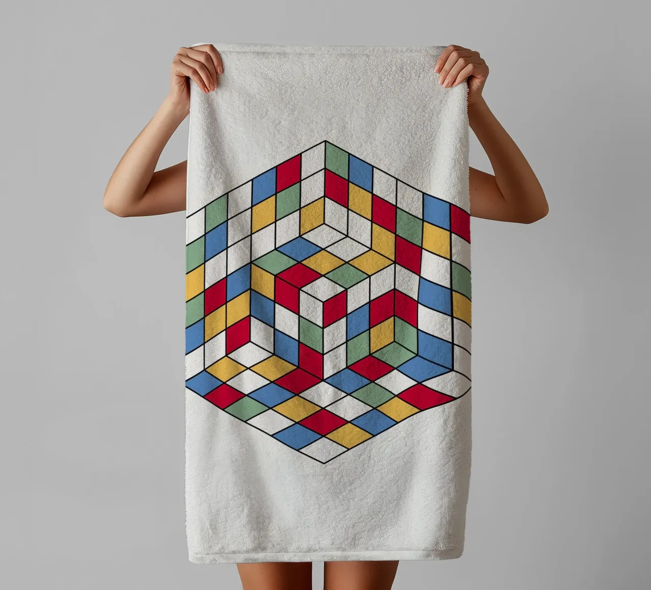 Cubique asciugamano da bagno da The Poster Kid