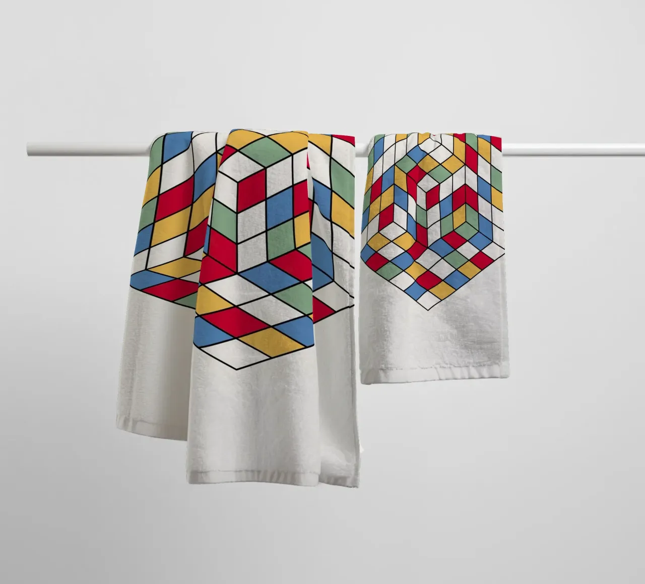 Cubique asciugamano da bagno da The Poster Kid