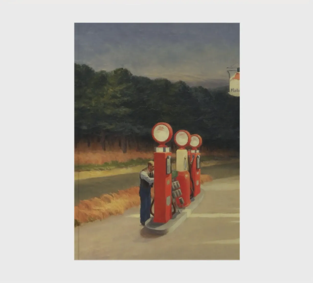 Edward Hopper - Gas - The gas station notebook by Timeless Artworks