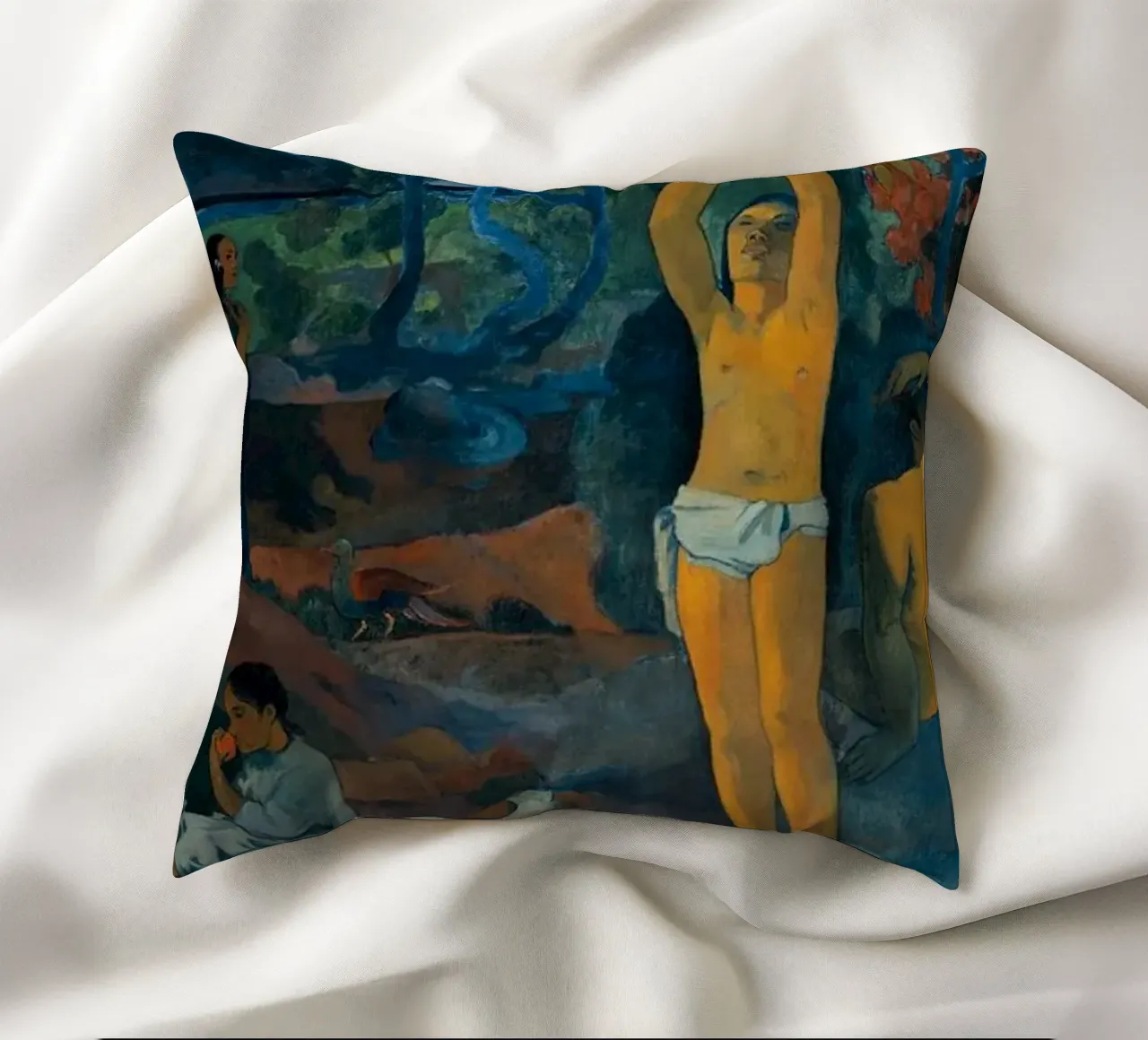 Paul Gauguin - Where Do We Come From? What Are We? Where Are decorative cushion by Timeless Artworks