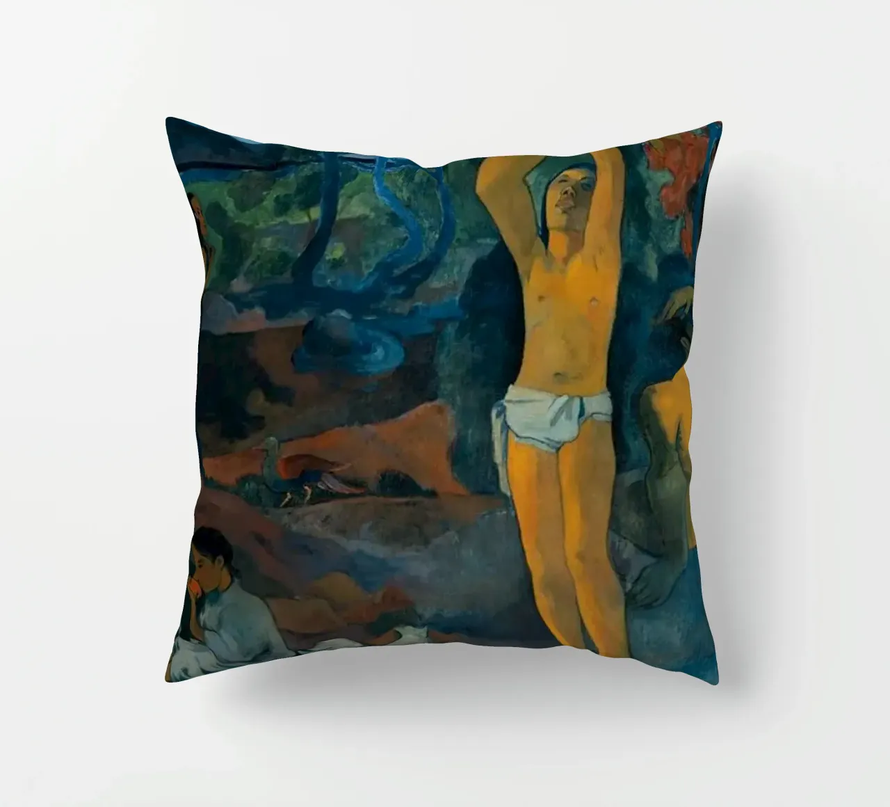 Paul Gauguin - Where Do We Come From? What Are We? Where Are decorative cushion by Timeless Artworks