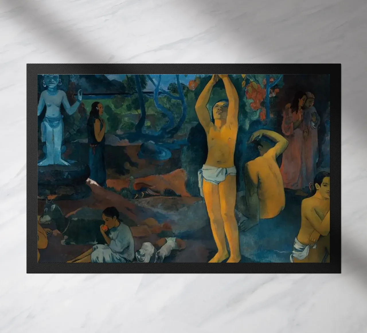Paul Gauguin - Where Do We Come From? What Are We? Where Are doormat by Timeless Artworks