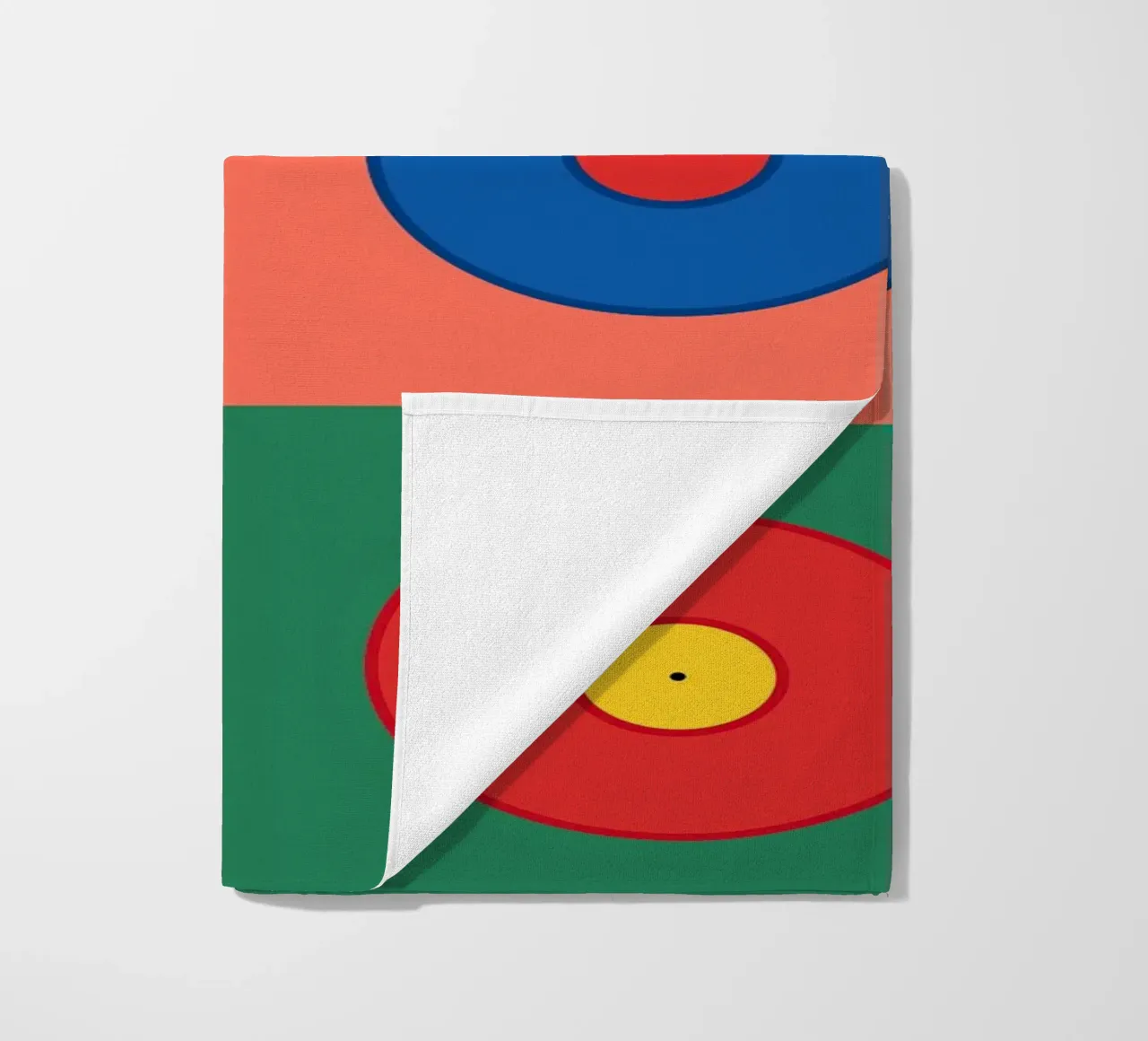 Vinyls beach towel by The Poster Kid