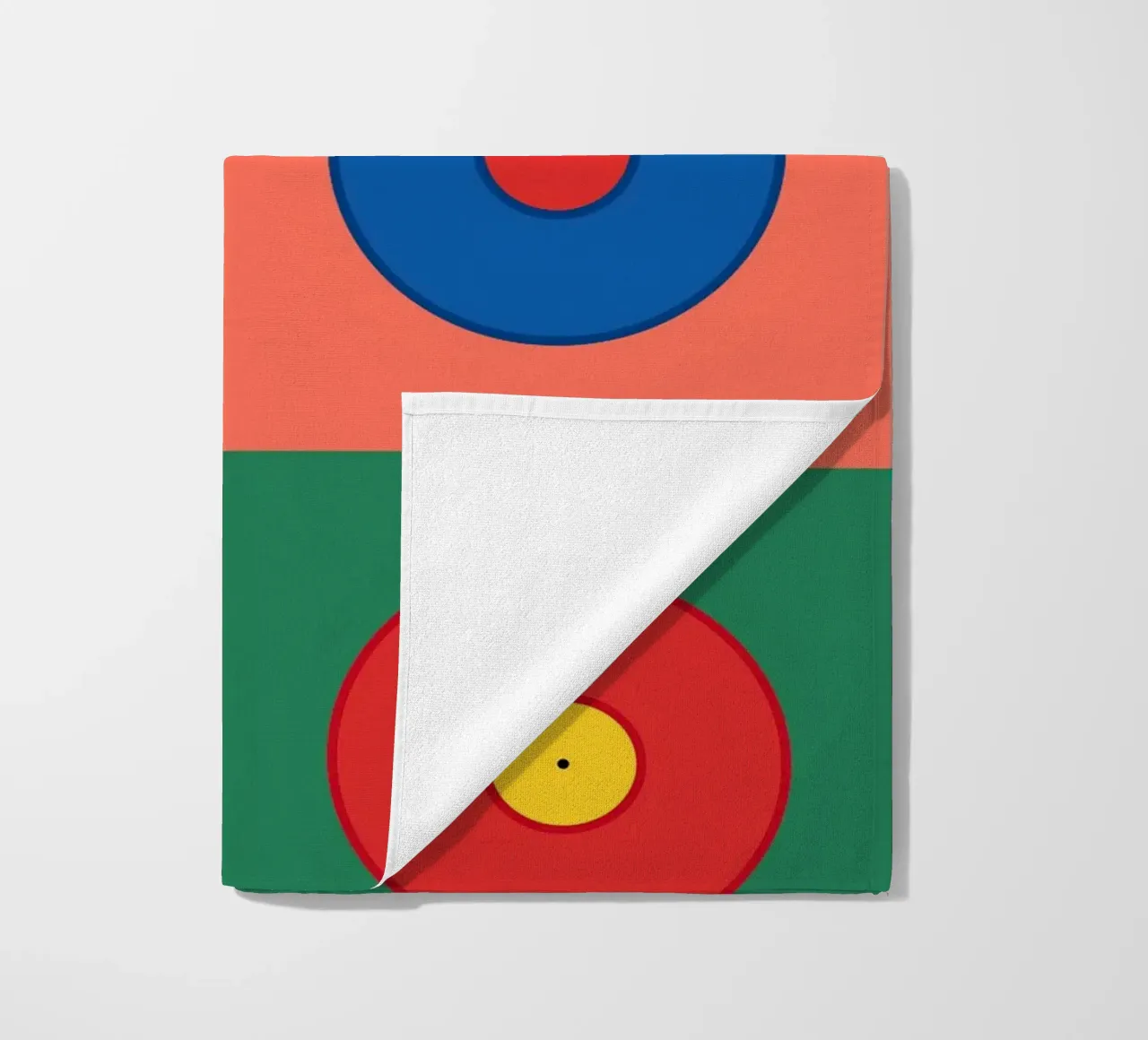 Vinyls beach towel by The Poster Kid