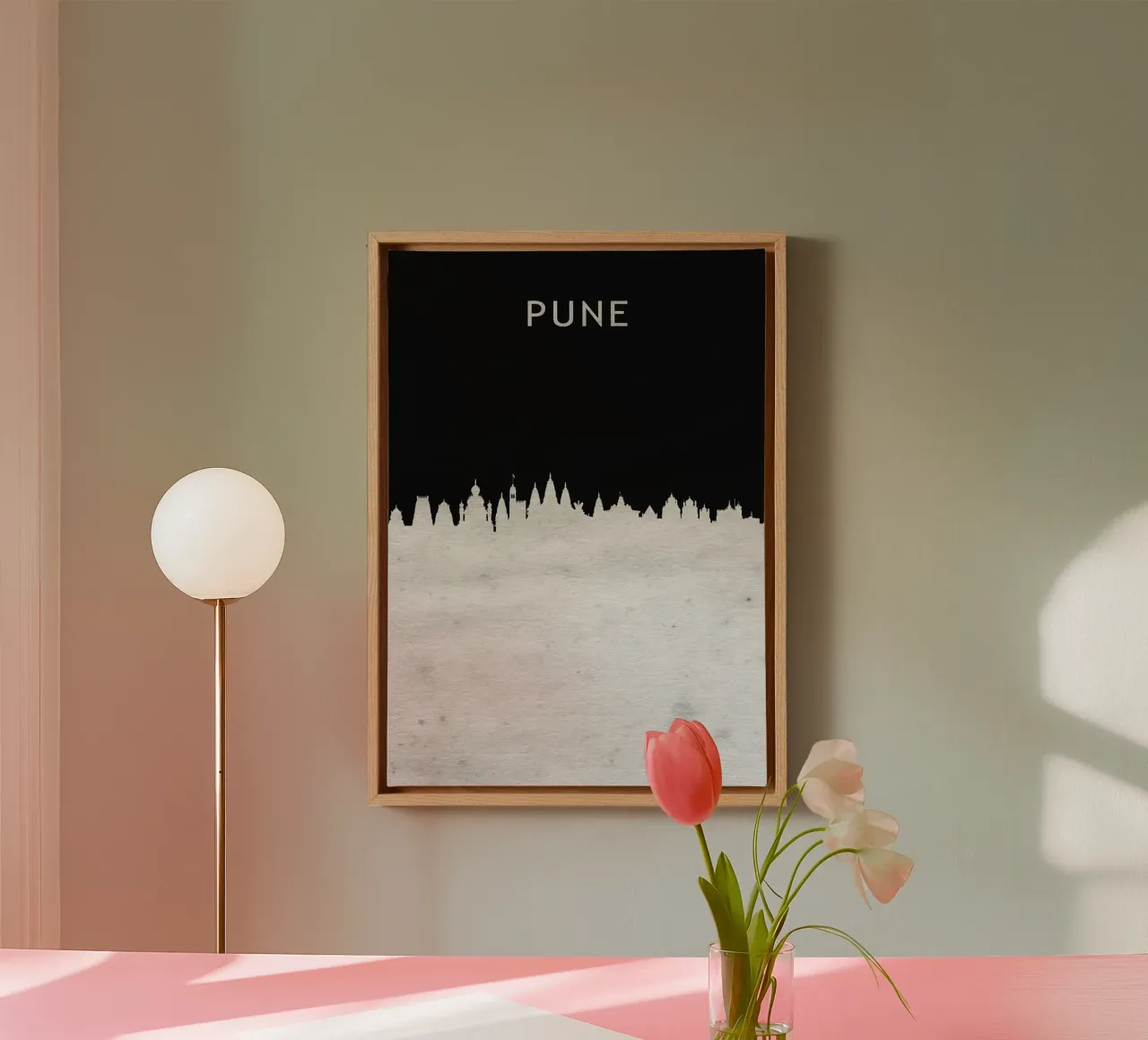 Pune India canvas met Baklijst van Travelstudio