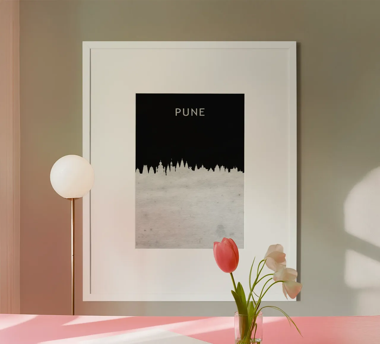 Pune India poster con telaio in alluminio da Travelstudio
