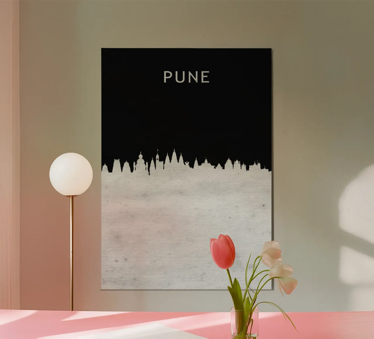 Pune India poster con telaio in alluminio da Travelstudio