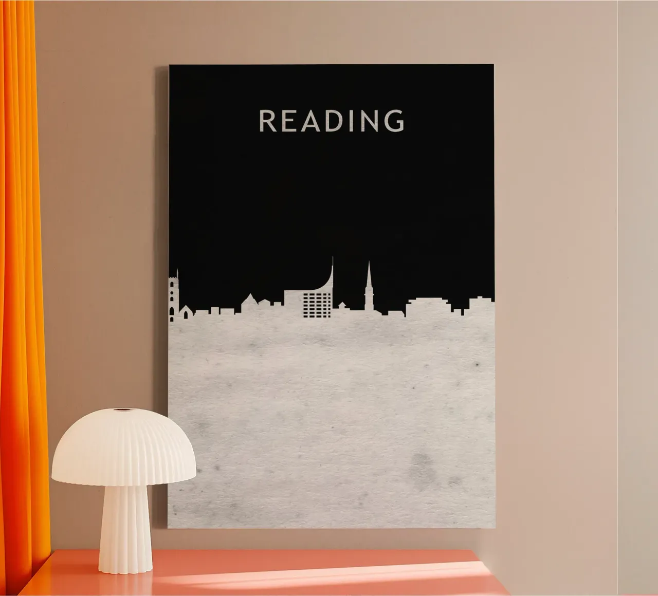 Reading England canvas met Baklijst van Travelstudio