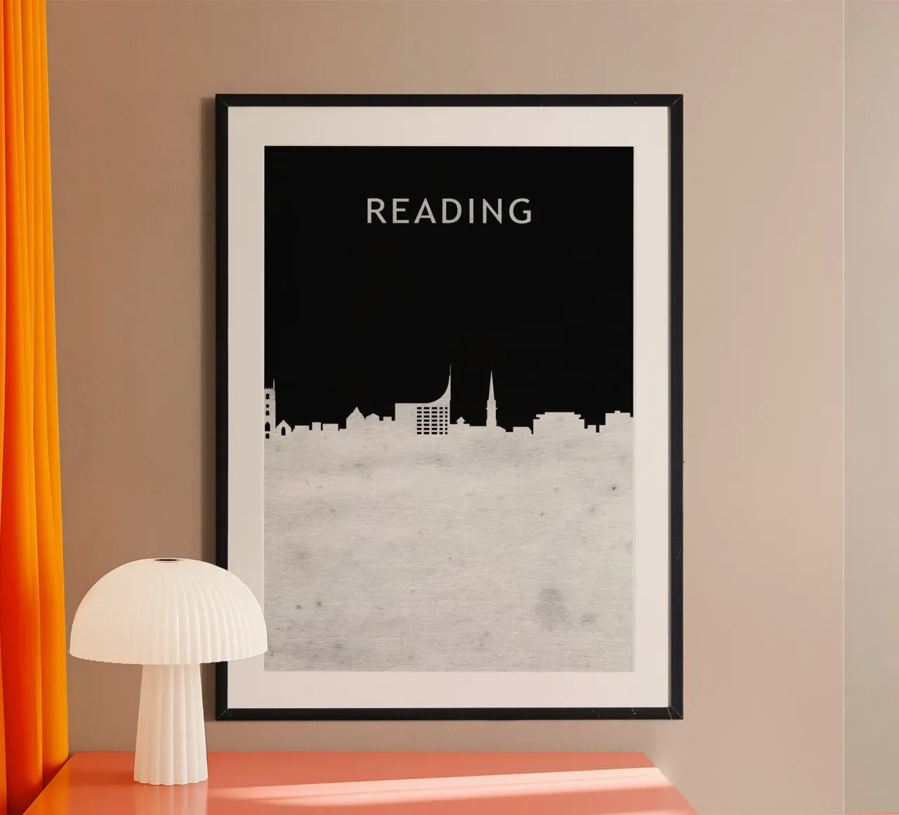 Reading England poster con telaio in alluminio da Travelstudio