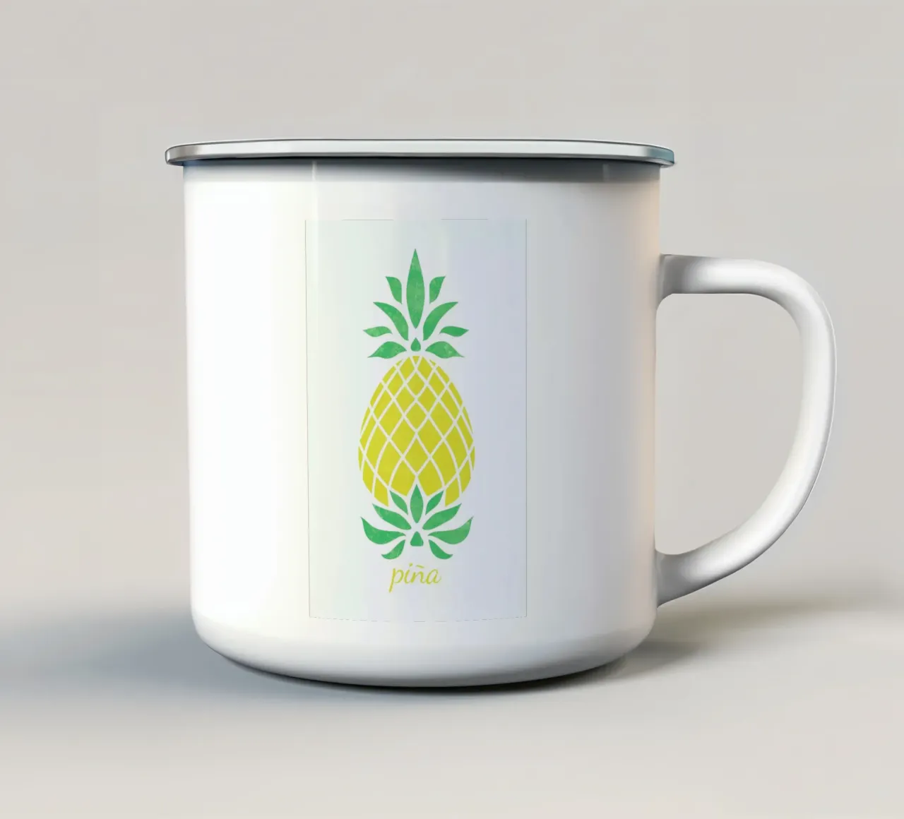 Pineapple tazza in smalto da Jacqueline Maldonado