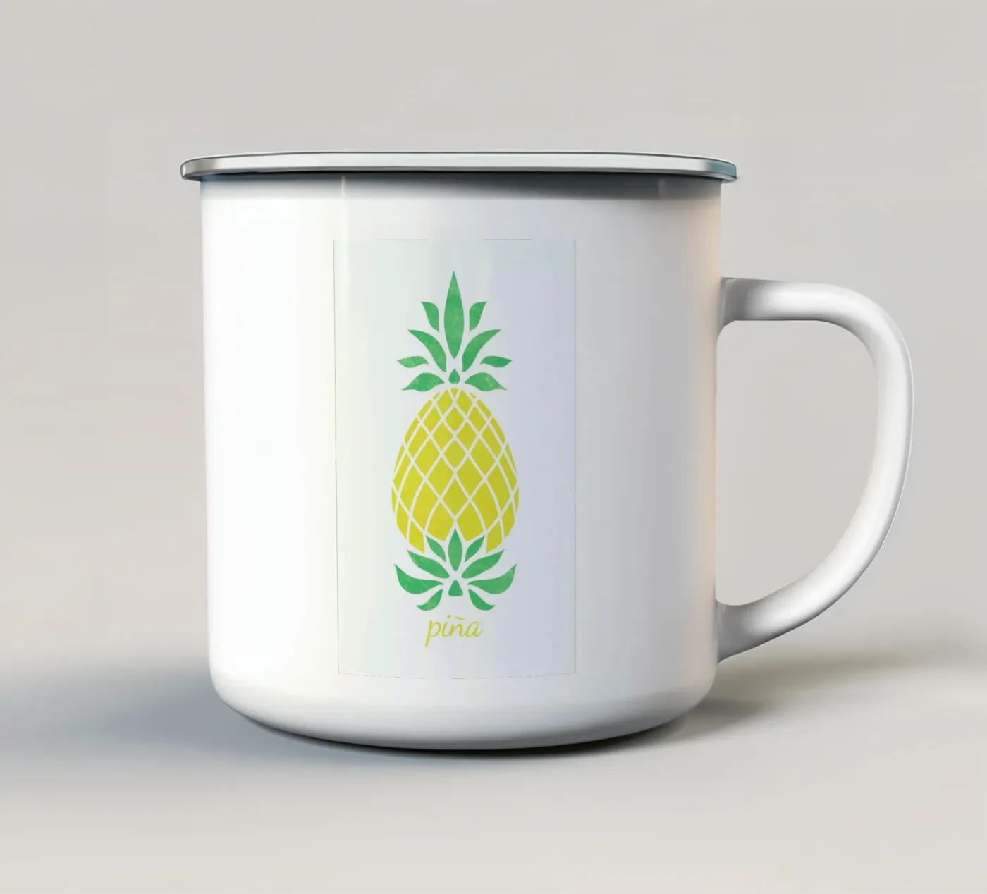 Pineapple enamel mug by Jacqueline Maldonado