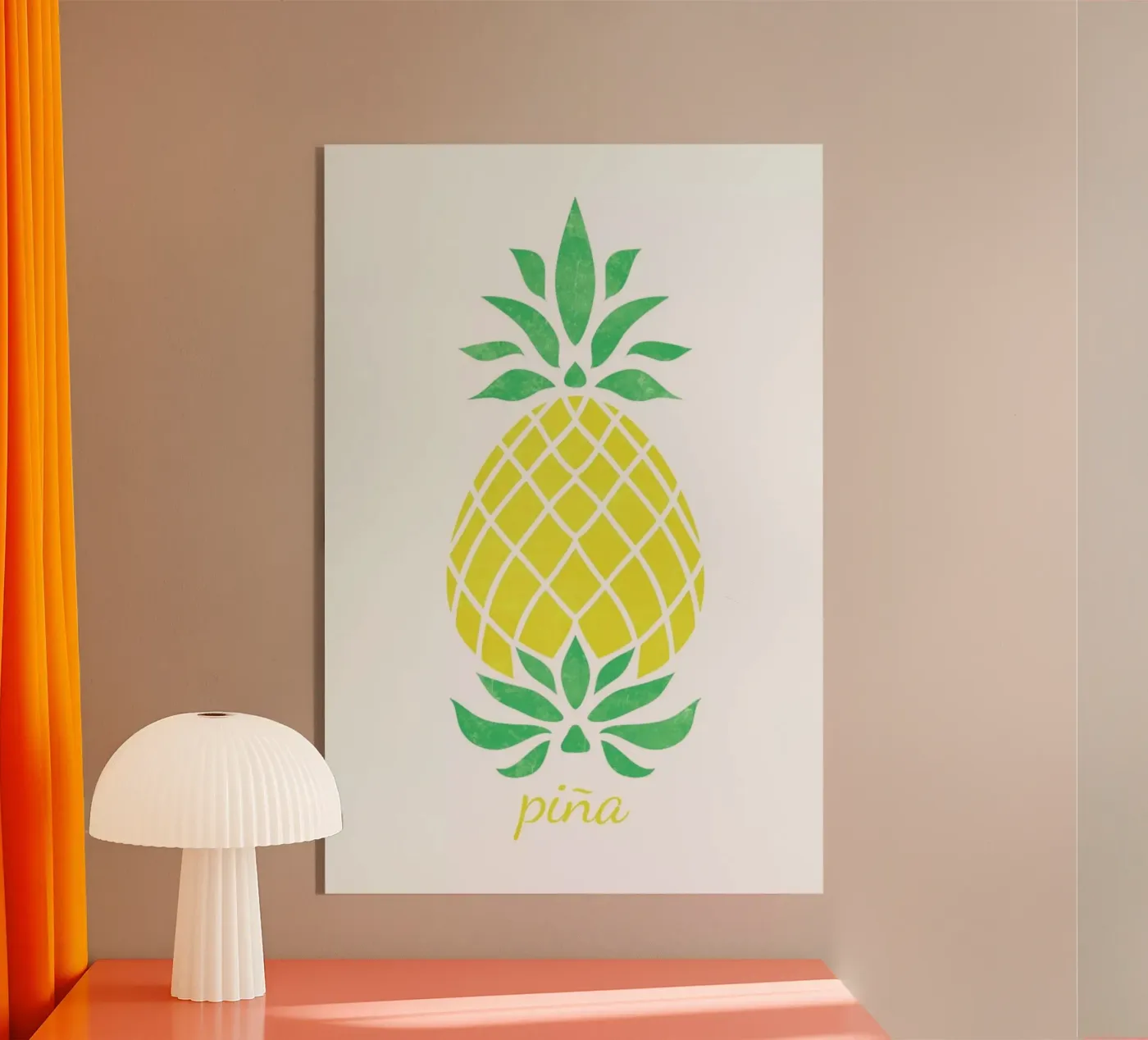 Pineapple acrylic glass by Jacqueline Maldonado