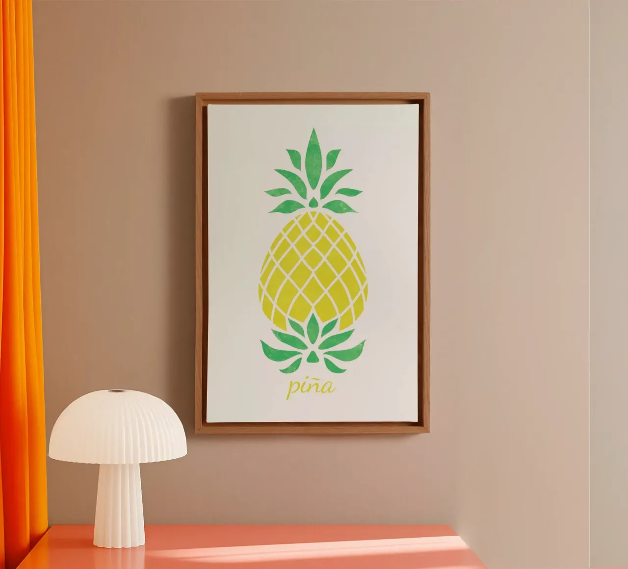 Pineapple Leinwand von Jacqueline Maldonado