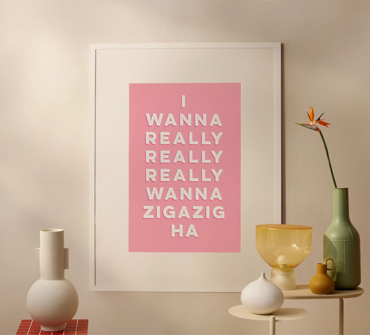 Zigazig poster con telaio in legno da Galaxy Eyes