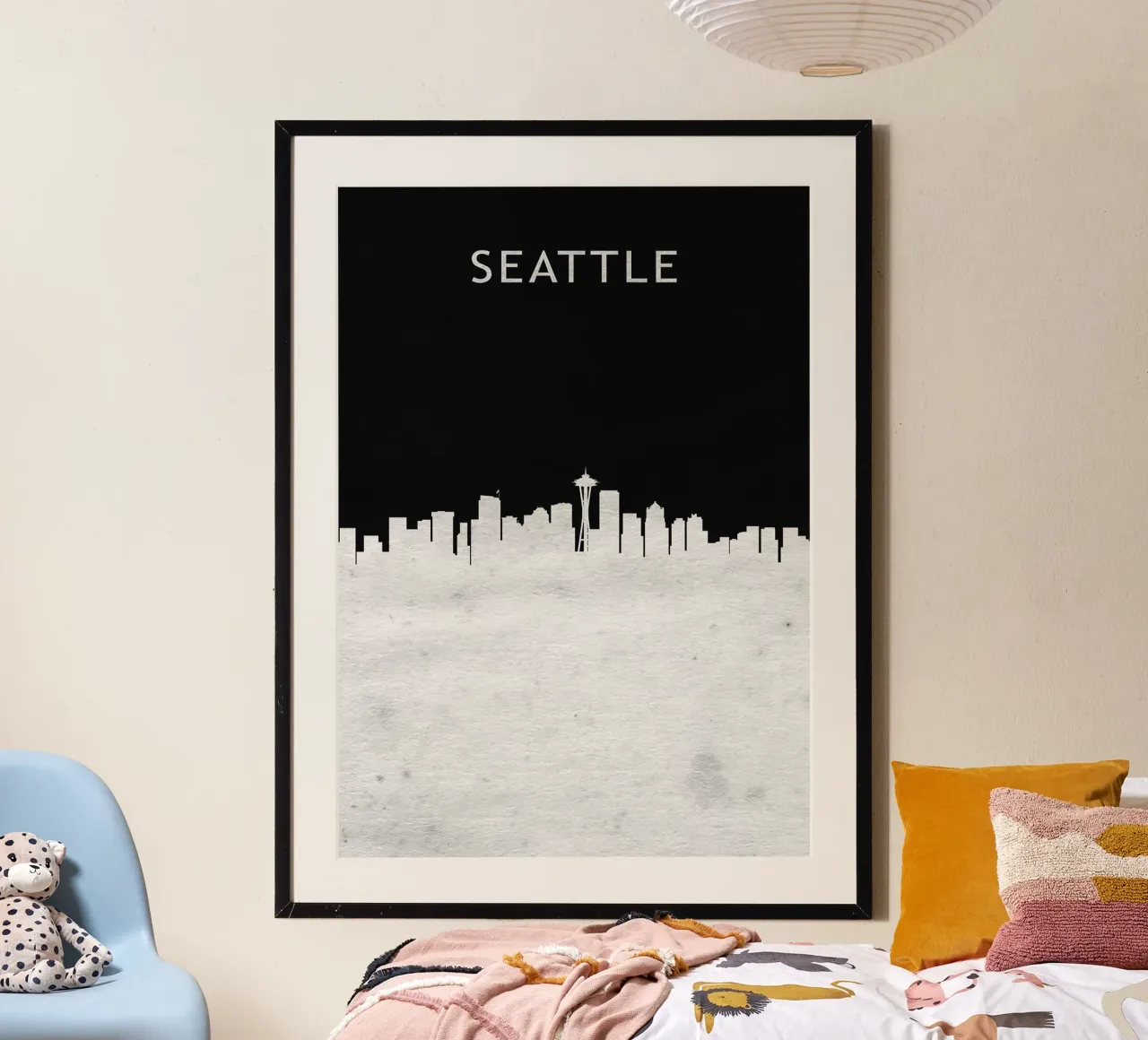 Seattle Washington poster con telaio in plastica da Travelstudio