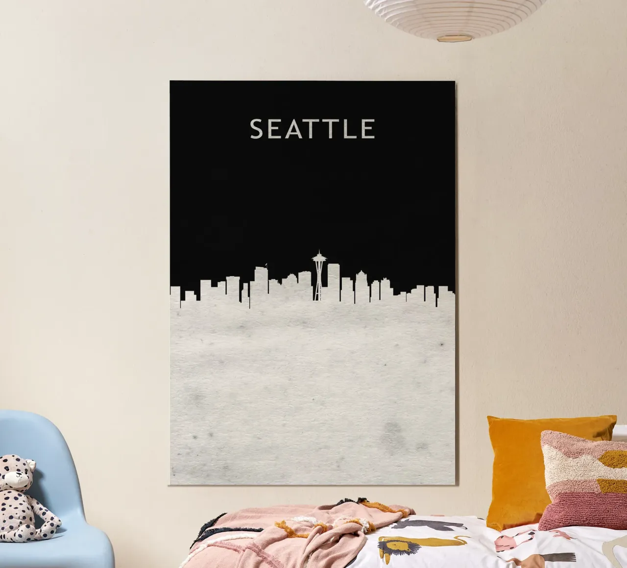 Seattle Washington poster con telaio in plastica da Travelstudio