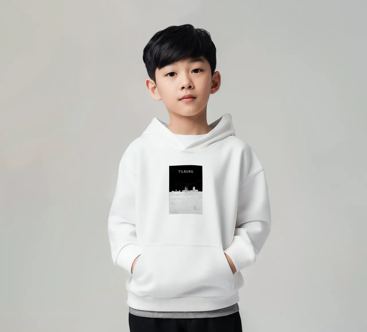Tilburg Netherlands felpa bambino con cappuccio da Travelstudio