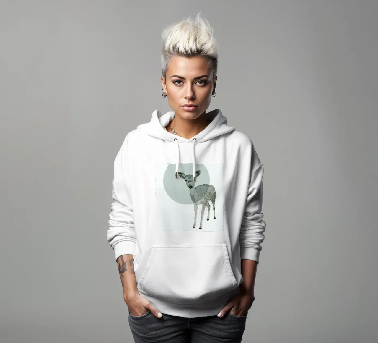 Deer felpa con cappuccio da Morgan Kendall