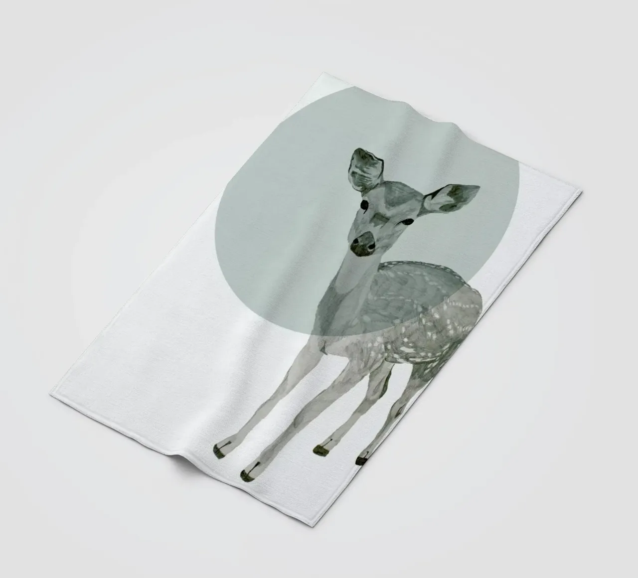 Deer fleece blanket by Morgan Kendall