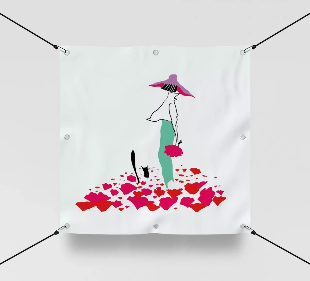 Poppy Fields telo in pvc da Moira Scicluna Zahra