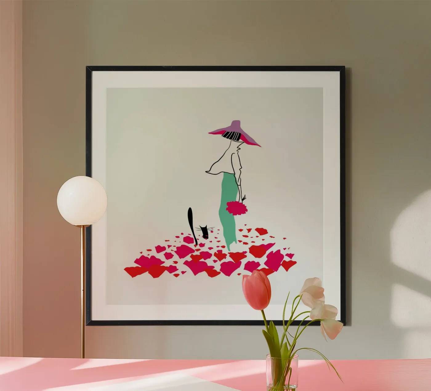 Poppy Fields poster van Moira Scicluna Zahra