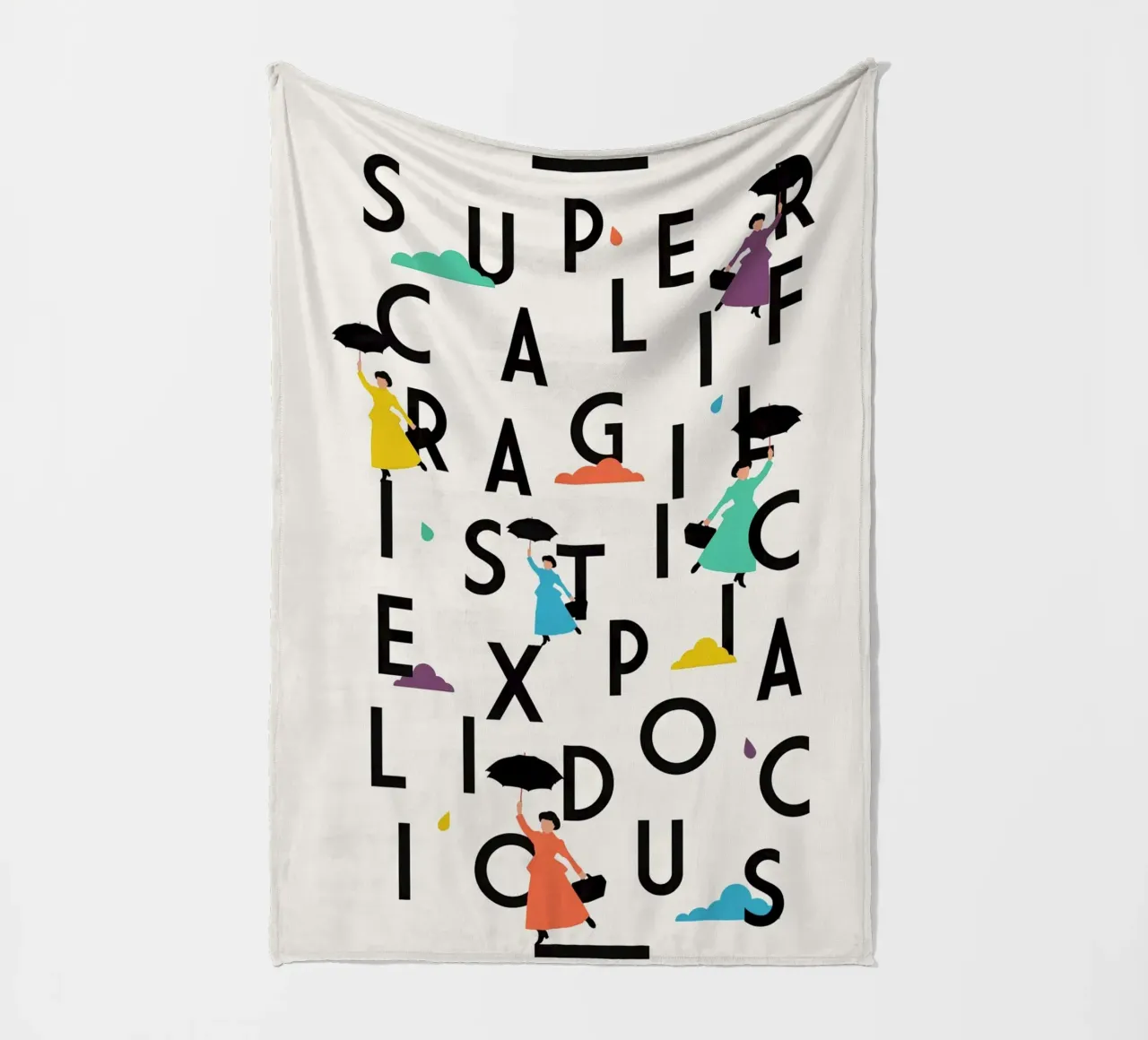 Supercali fleece blanket by The Poster Kid