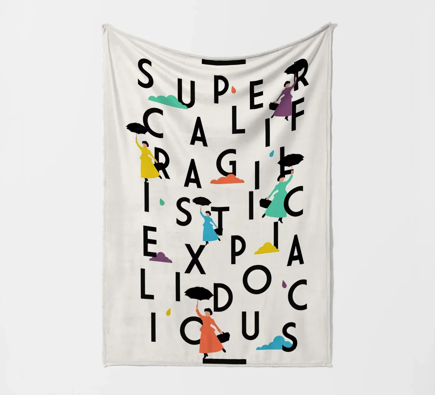 Supercali Fleecedecke von The Poster Kid