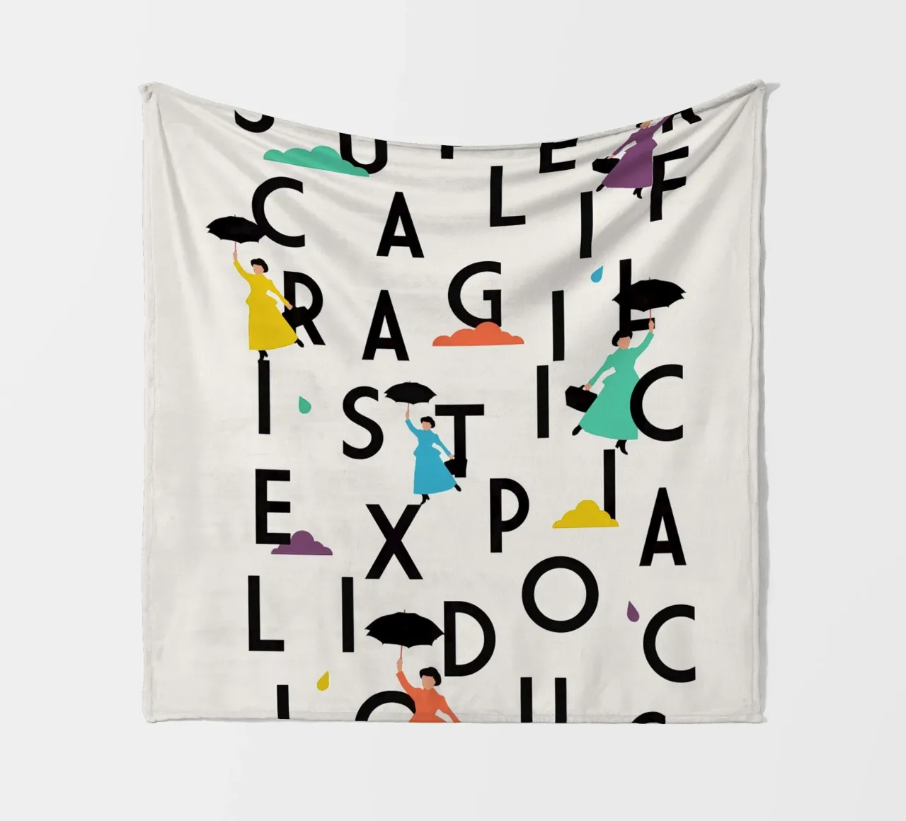 Supercali fleece blanket by The Poster Kid
