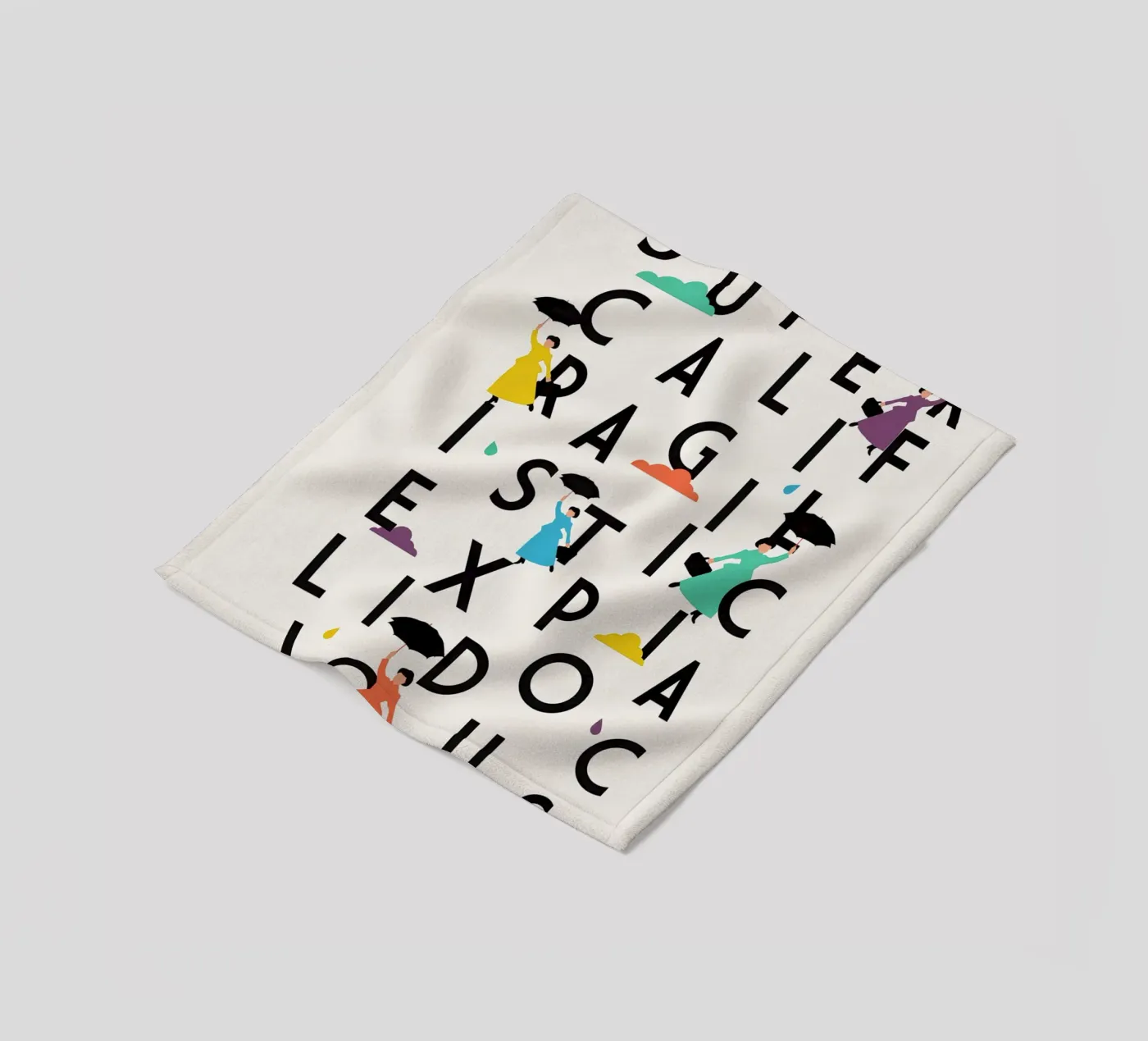 Supercali Fleecedecke von The Poster Kid