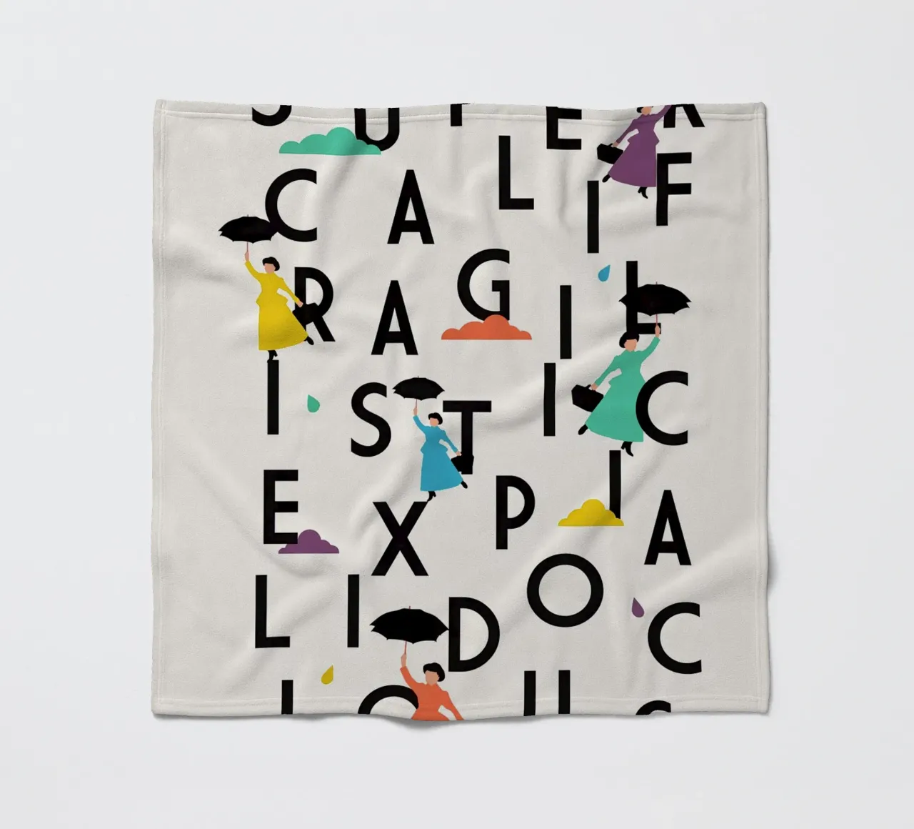 Supercali fleece blanket by The Poster Kid